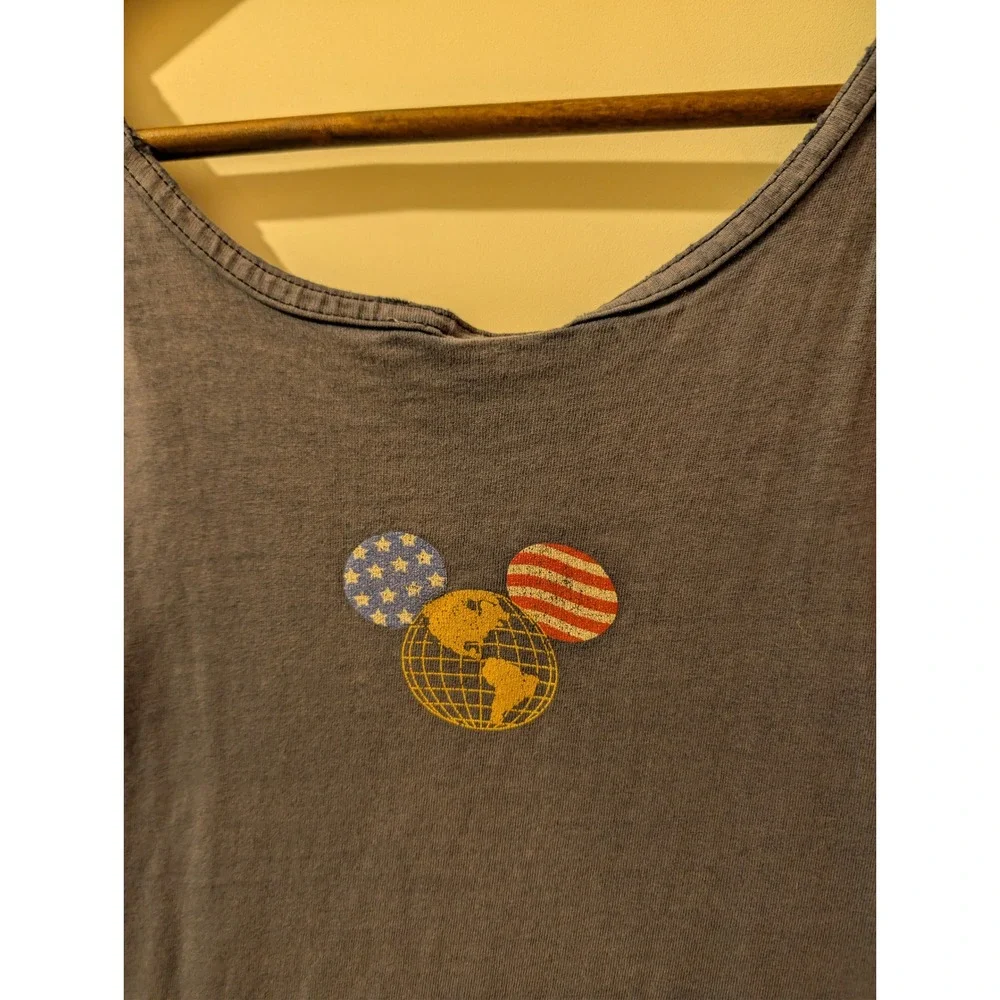 Disney Tank Top Mens Large Blue Fair 1996 USA Olympics Mickey Mouse Vintage 90s